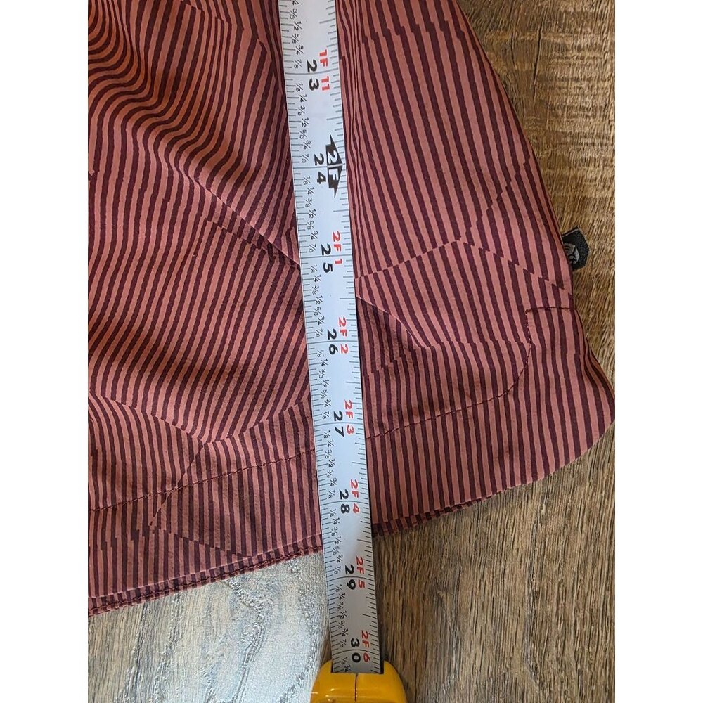 Mountain Hardwear Railay Burgundy Striped belted Romper XS Lightweight - Picture 10 of 12